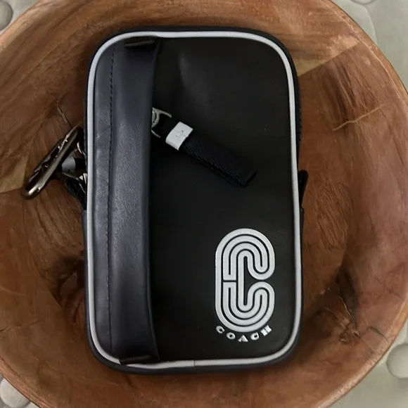 Coach north/south leather pouch